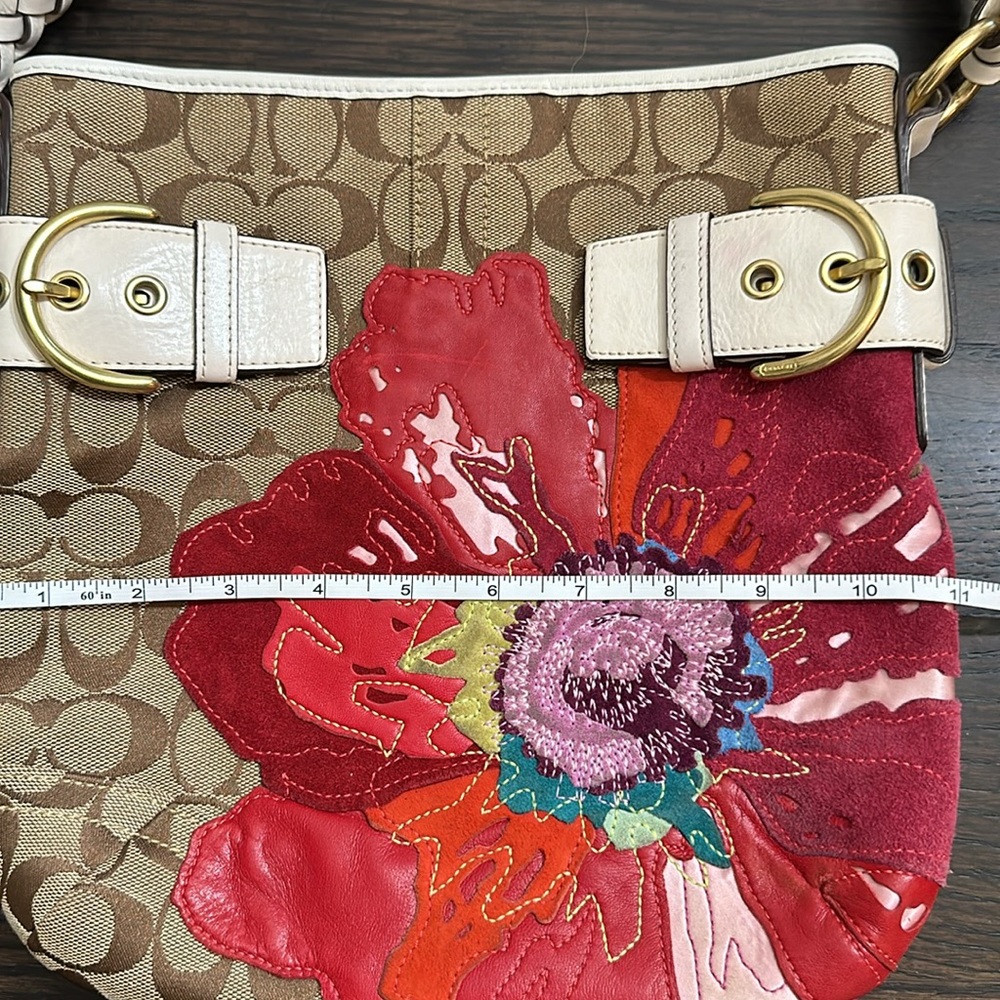 Coach poppy floral signature shoulder bag - Picture 11 of 12
